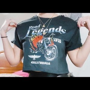 NWt Road Legends Crop Graphic Tee